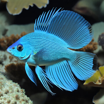 Adult Blue Blanquillo (Malacanthus latovittatus)
