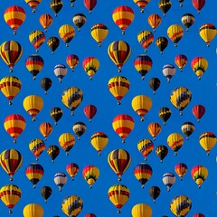 Obraz premium hot air balloons floating with vivid colors