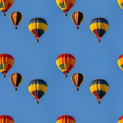 Obraz premium hot air balloons floating with vivid colors