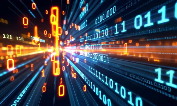 Binary code abstract digital image