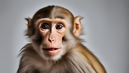  A monkey in isolated background