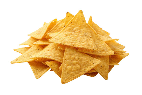 potato chips isolated on white