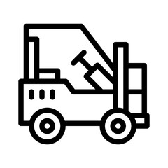 forklift line icon