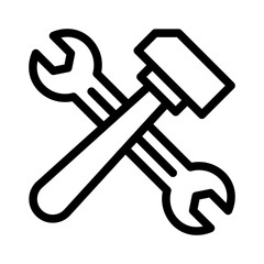 hammer line icon
