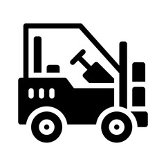 forklift glyph icon