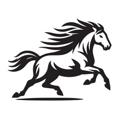 Minimalist Galloping Horse Mark – Modern Racing Animal Logo