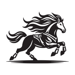 Minimalist Galloping Horse Mark – Modern Racing Animal Logo