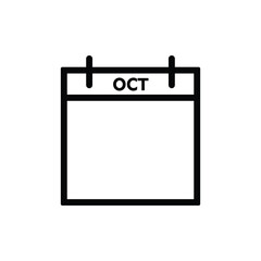 calender icon, october icon with white background