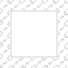 school frame. doodle education square frame. hand drawn school and education frame background. school background