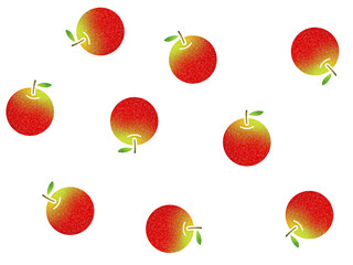 リンゴのシームレスパターン　B-1