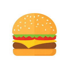 Delicious Cheeseburger Illustration Perfect for Menus or Food Blogs