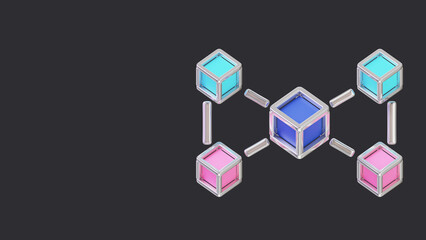 Obraz premium Blockchain