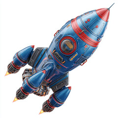 rocket isolated on white