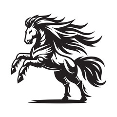 Minimalist Galloping Horse Mark – Modern Racing Animal Logo