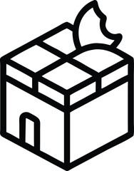 Eid celebration gift box vector elements with clean line style for decor and print use