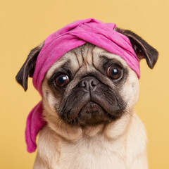 pug dog portrait