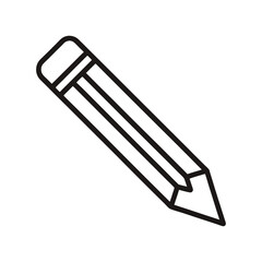 Classic Wooden Pencil on White Background