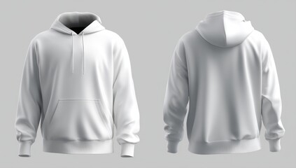 3D rendered hoodie mockup with blank space for adding your custom branding or artwork.