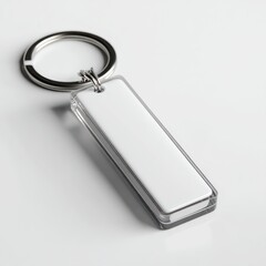 3D rendered keyring mockup featuring blank space to add your custom logo or design.