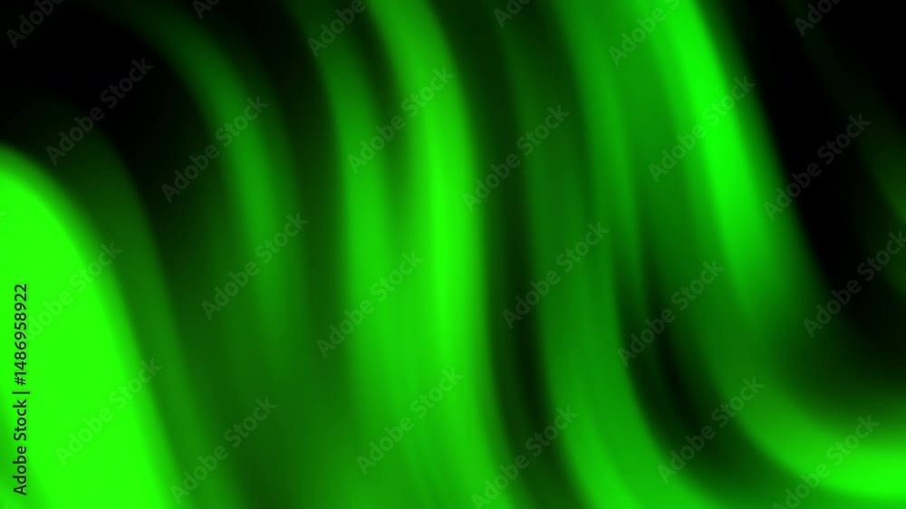 Poster wavy, glowing green light streaks blend with dark shadows in an abstract pattern, abstract texture g