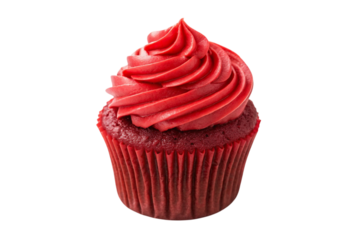 cupcake with red icing