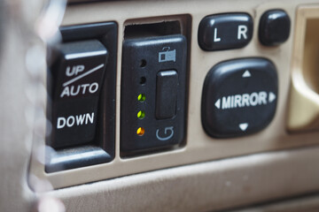 Vehicle window and mirror control panel