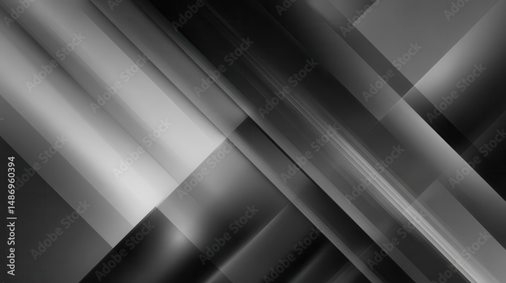 Poster abstract design with diagonal lines and grayscale tones.