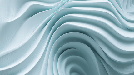 Obraz premium Smooth Tech Wave Pattern in Cold White and Blue Tones for Modern Design and Minimalist Aesthetic Backgrounds