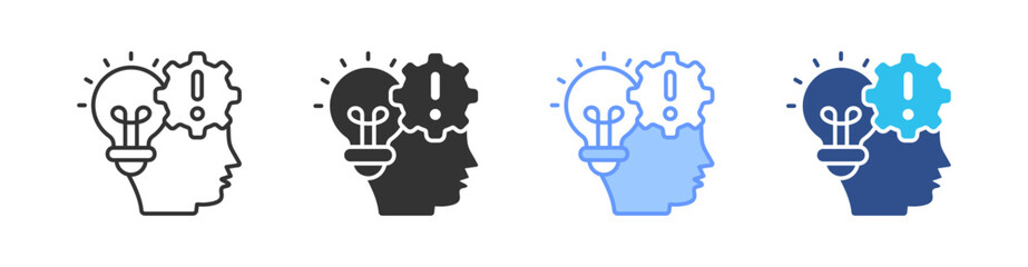 Disruptive Innovation Multi Style Icon Set Vector 