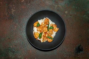 Shrimp Risotto with Basil Leaf (Risotto al Gamberi)