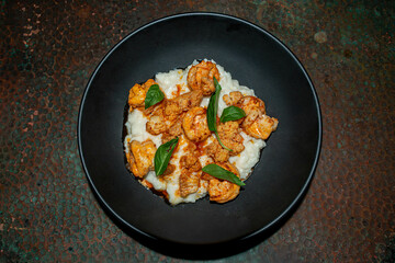 Shrimp Risotto with Basil Leaf (Risotto al Gamberi)