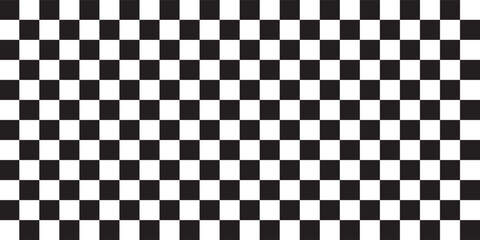 Fototapeta premium Black and white checkered pattern, Checkerboard seamless pattern