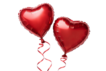red heart shaped balloons