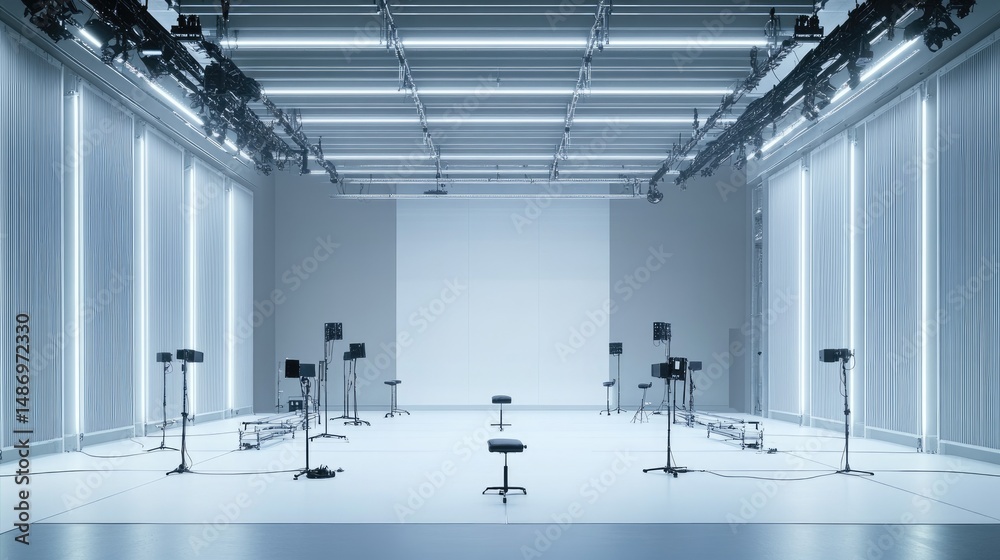 Poster enclosed testing area for vibration and engine performance inside the production unit