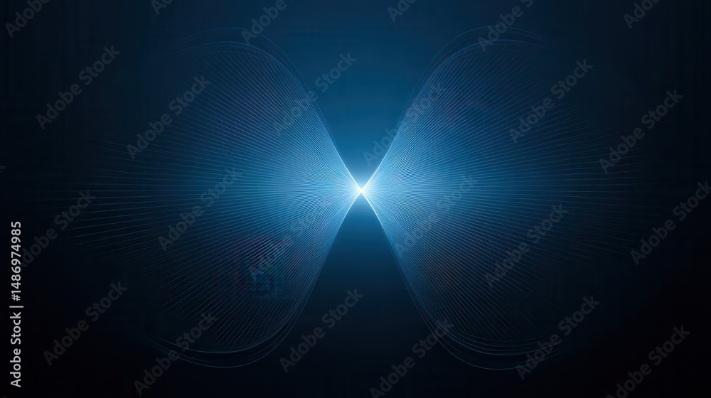 Poster abstract design with light emanating from a central point.