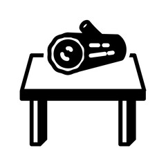 Vector solid black icon for Wooden item