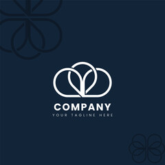 Minimalist Cloud Leaf Logo Design for Eco Technology Company and Modern Branding Identity