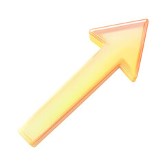 Minimalistic Arrow with Soft Subtle Gradients in Pa Isolated on Transparent Background