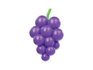 Grape icon 3d render illustration