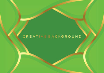 green with luxury line background