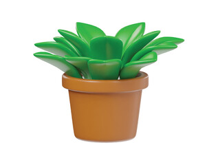3d plant pot icon