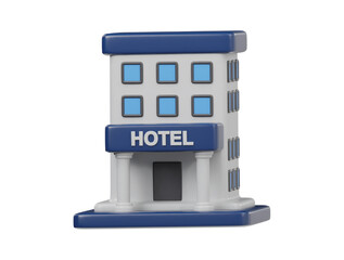 Hotel building icon 3d 
