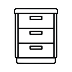 Vintage Filing Cabinet Isolated on White