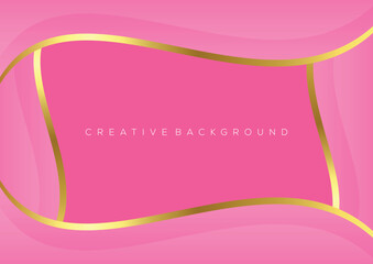 pink with luxury line background cute design