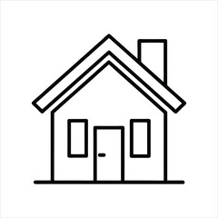 home outline line art icon