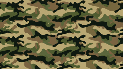 Fototapeta premium Seamless camo background in vector style — perfect for military, fashion, or outdoor gear.