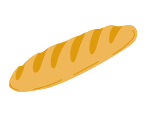 Freshly baked baguette with golden crust and soft interior ready for serving