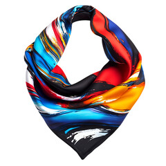 Contemporary Cooling Bandana with a Bold Digital Ab Isolated on Transparent Background