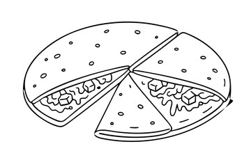 Quesadilla a Traditional Mexican Cheese-Filled Tortilla