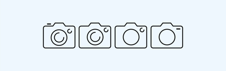 camera outline icon.  camera photography icon.